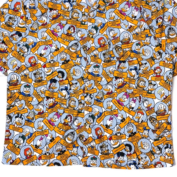 Disney Parks Duck Tales Print D23 Button Down Short Sleeve Shirt - Picture 3 of 5